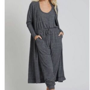 Free people beach Women's navy blue and gray jumpsuit Set